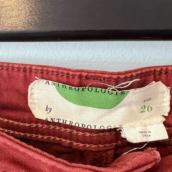 Anthropologie Maroon Cargo Skinny Jeans - Picture 6 of 12